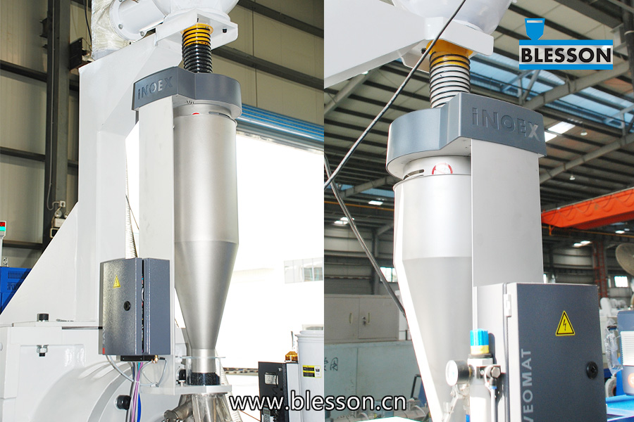 Línea de producción de tuberías de PE Sistema alemán de pesaje y alimentación iNOEX de Blesson