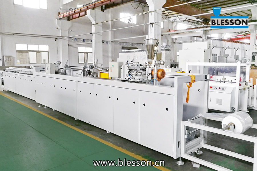 PPR Pipe Production Line Online PPR pipe automatisk stroppe- og pakkemaskin fra Blesson-maskineri