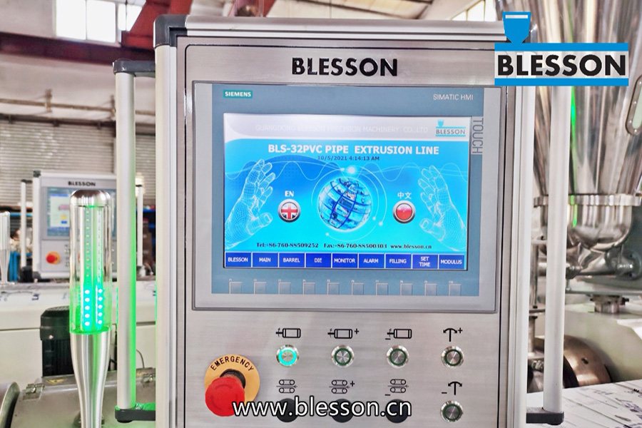 PVC құбырларын өндіру желісі Blesson техникасының Siemens адам-машина интерфейсі