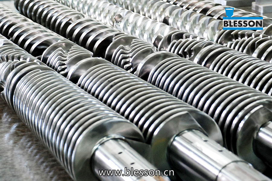 Conical Twin Screw Extruder screw from Blesson machinery