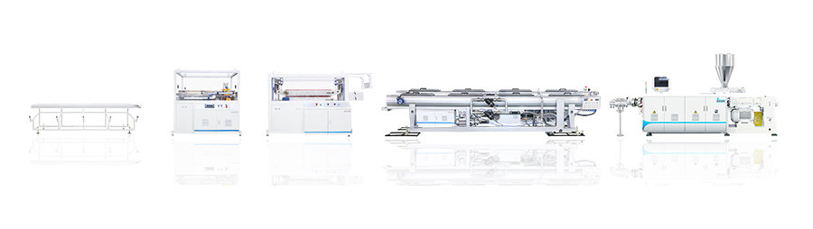 High-output PVC Twin Pipe Production Line 2-strand Pipe Extrusion Machine By Blesson Precision Machinery